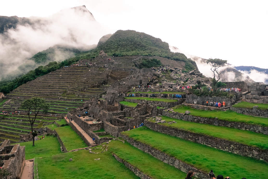La vista que se puede obtener desde la la parte baja de Machu Picchu