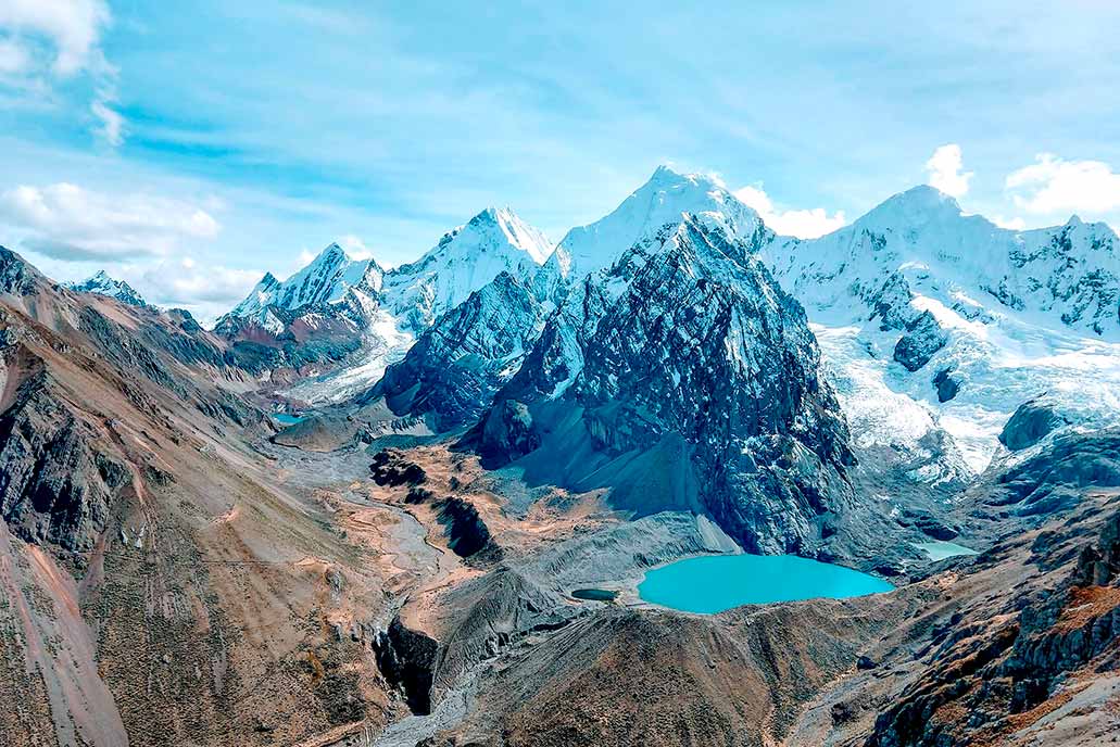 Tourist photo in Machu Picchu with Huayna Picchu in the background