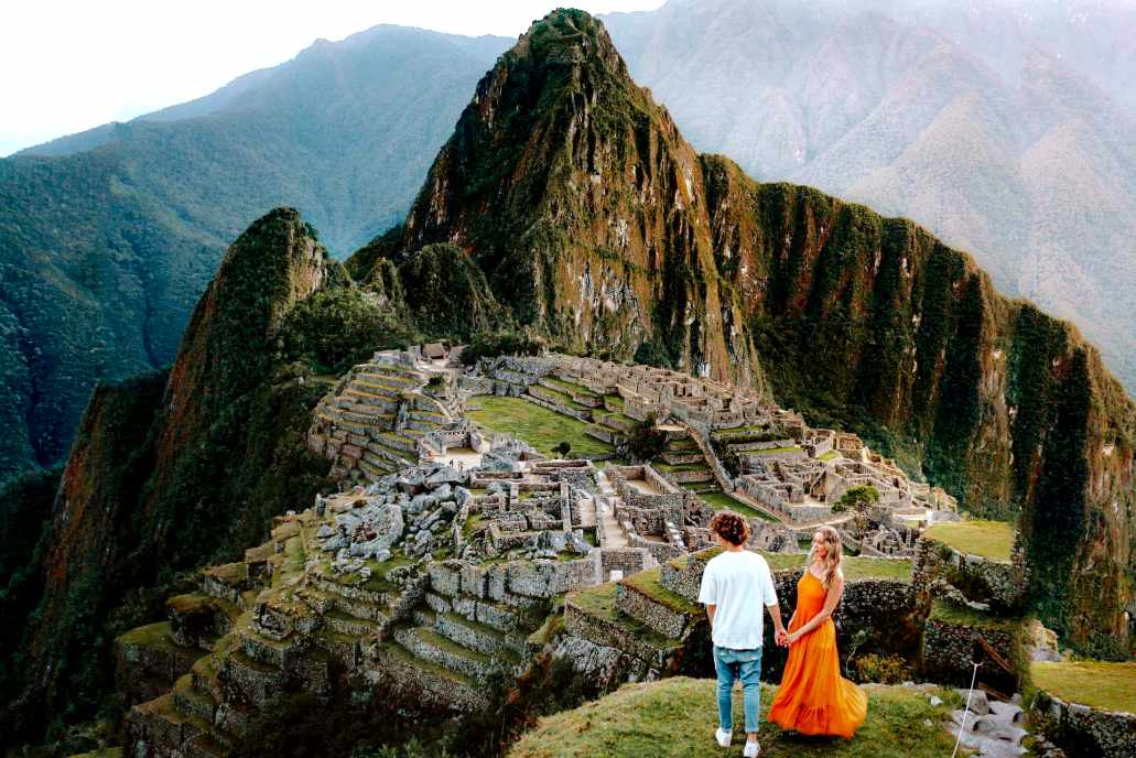 Exploring the ruins of Machu Picchu