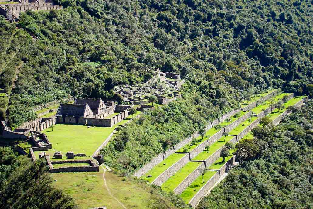 View of the main square of Choquequirao